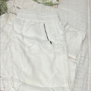 Athleta Cream Jogger Pants